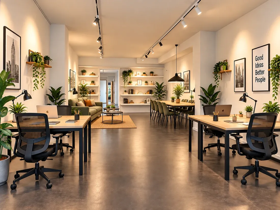 Besprechungs- und Workshopraum mit Tisch und Stühlen